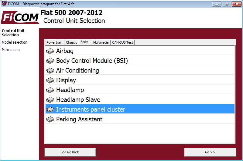 ficom03: OBD-II diagnostic program screenshot