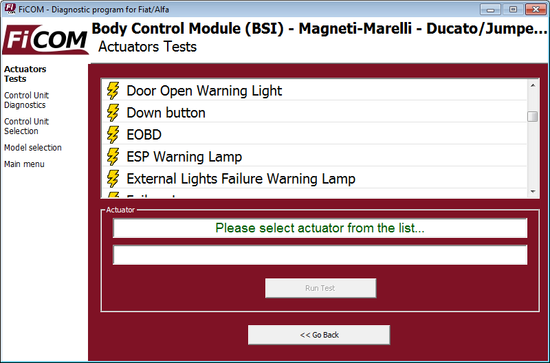 ficom11: OBD-II diagnostic program screenshot