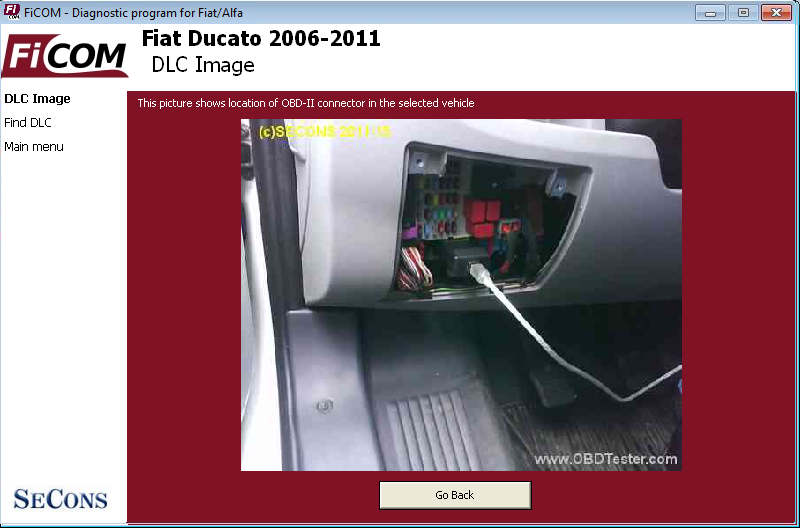 ficom16: OBD-II diagnostic program screenshot