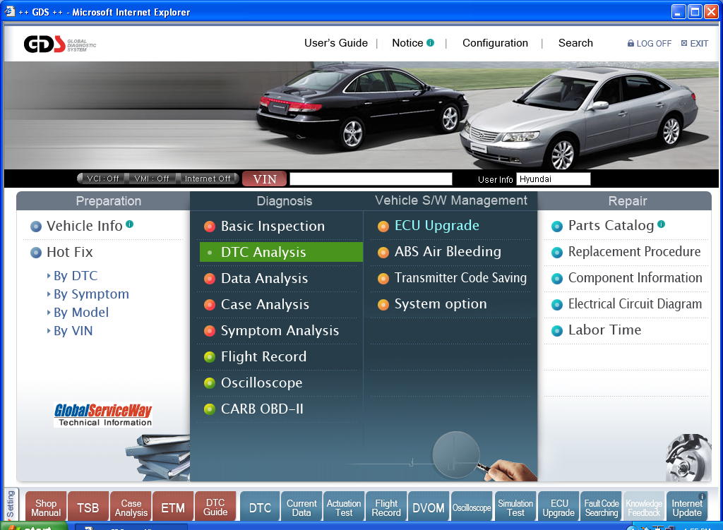 gds01: OBD-II diagnostic program screenshot