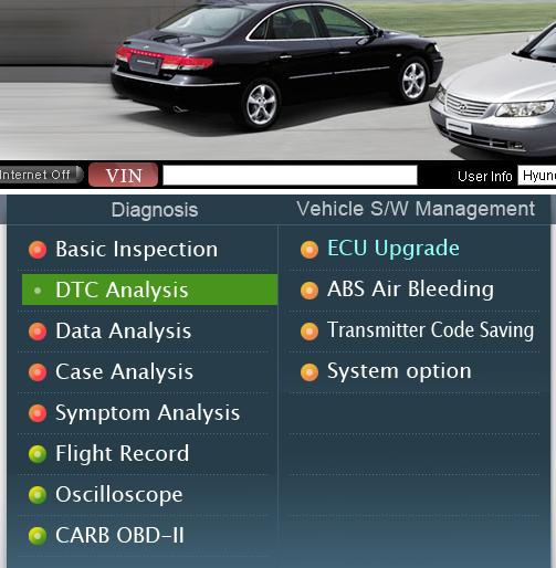 gds04: OBD-II diagnostic program screenshot