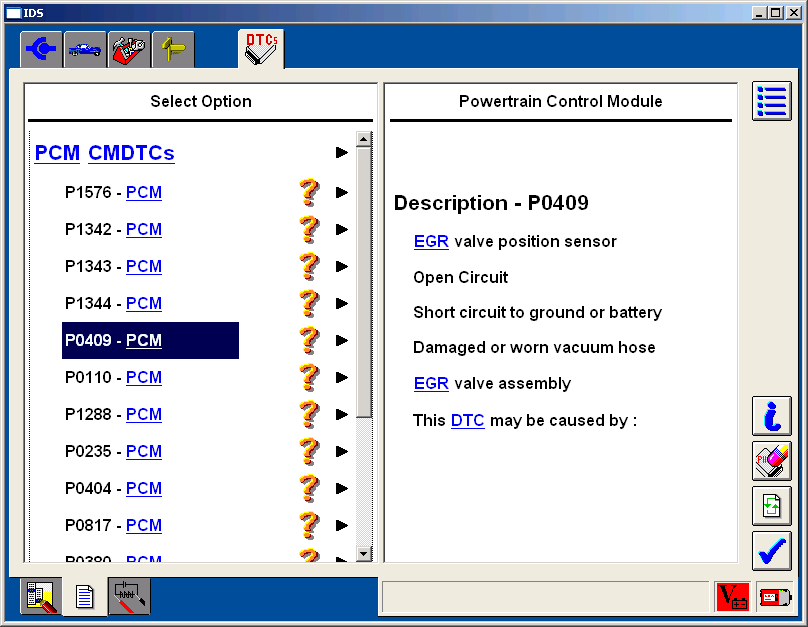 ids5: OBD-II diagnostic program screenshot