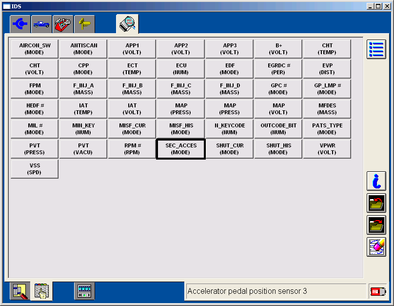 ids8: OBD-II diagnostic program screenshot