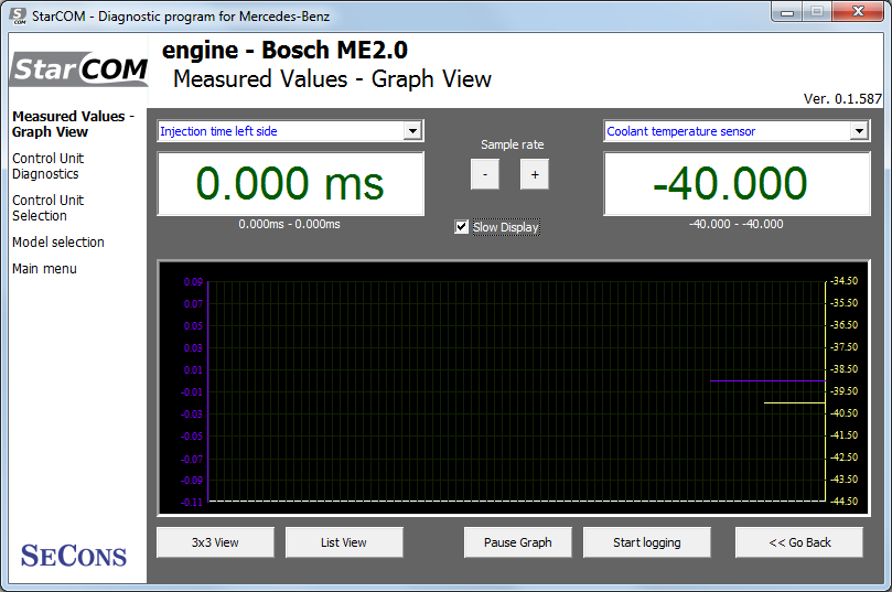 starcom08: OBD-II diagnostic program screenshot