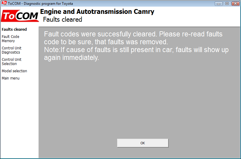 tocom08: OBD-II diagnostic program screenshot